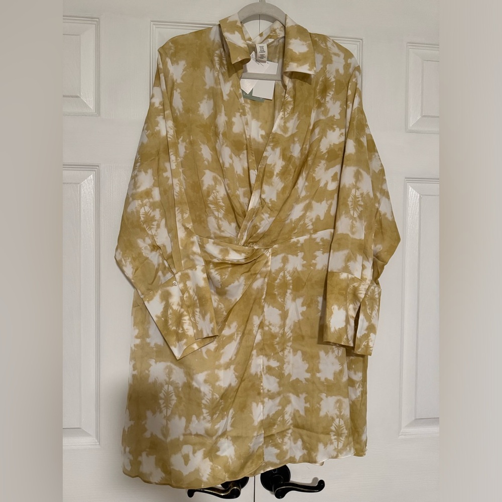 NWT H&M XXL Long Sleeve Collar Dress